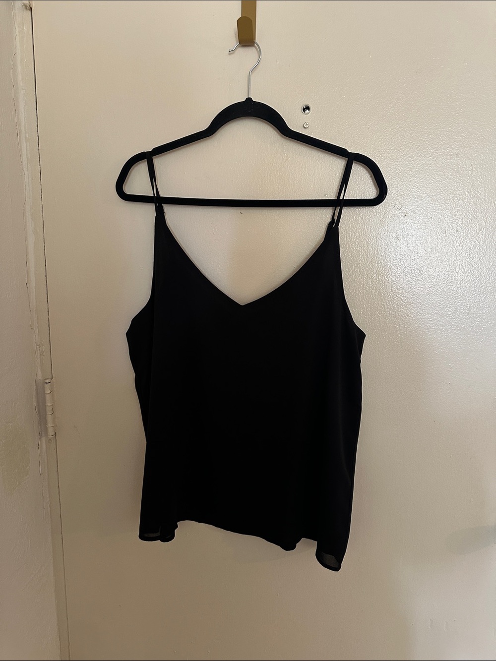 Cotton On Black Solid Camisole Top Spaghetti Strap Women's Regular L/G